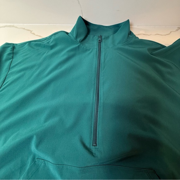Beyond Yoga women's In stride half zip polyester pullover size medium teal -Flaw - Picture 9 of 13